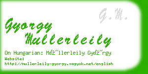 gyorgy mullerleily business card